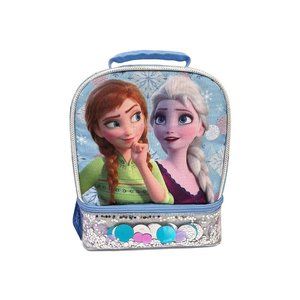 Disney Frozen Elsa Anna Lunch Bag Box Dual Compart